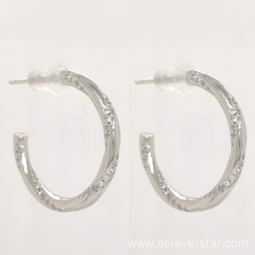 Wholesale Twisted Zirconia 925 Silver